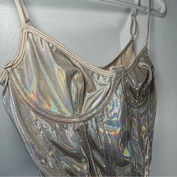 Urban Outfitters Out From Under Iridescent Corset Top - Picture 6 of 12